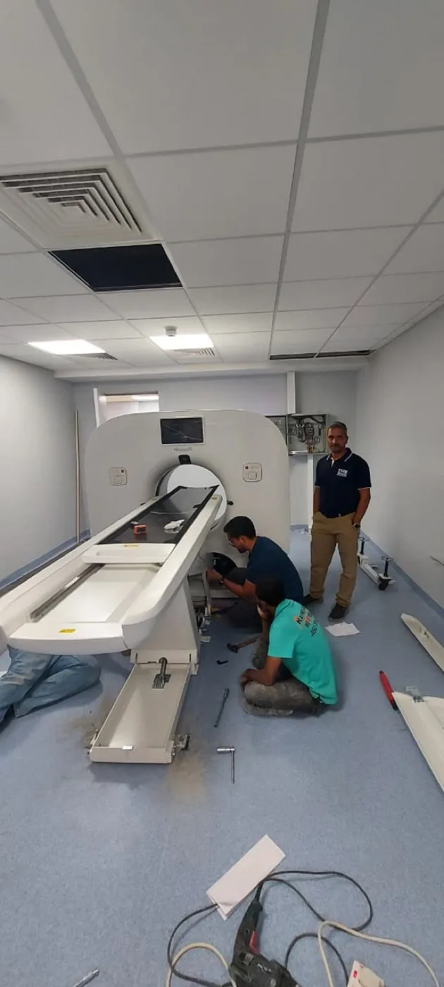 CT scanner installation on site